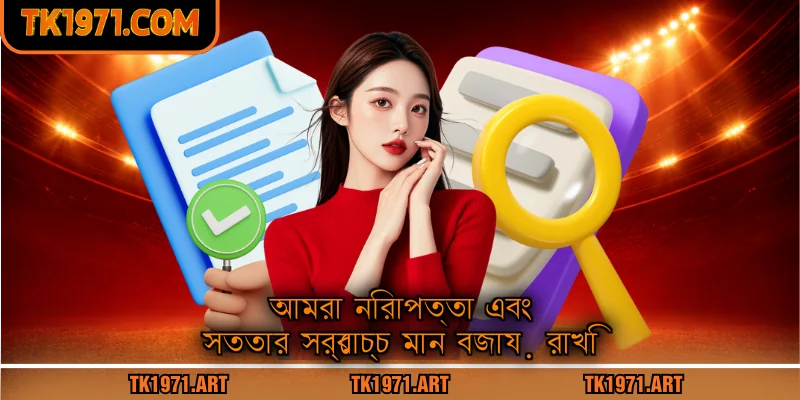 আমরা নিরাপত্তা এবং সততার সর্বোচ্চ মান বজায় রাখি