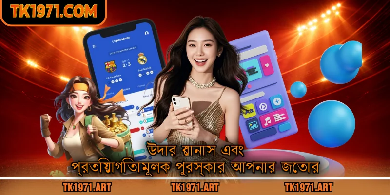 উদার বোনাস এবং প্রতিযোগিতামূলক পুরস্কার আপনার জেতার