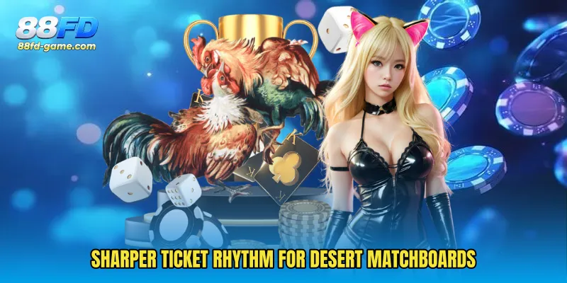 Sharper ticket rhythm for desert matchboards